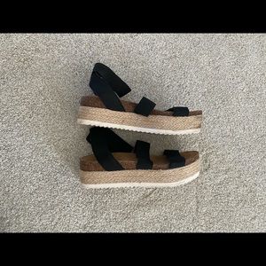 Madden girl platform black sandals